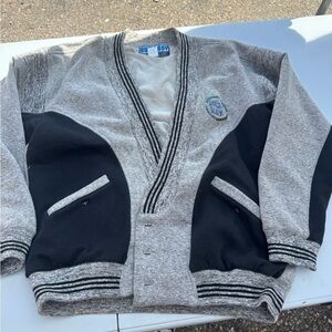 Bugle Boy Gray and Black Striped Jacket